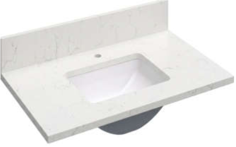 Carrara Delphi Quartz Vanity Top