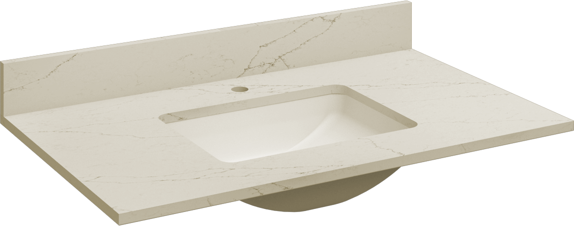 Artex White Quartz Vanity Top
